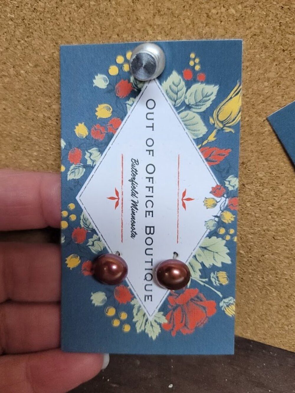 Genuine Brown Pearl Stud Earrings - Handcrafted